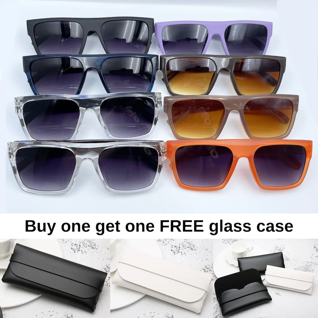 Fashion Unisex Sunglasses UV400 UV Protection High Quality with Glass Case Gift Summer Beach Necessary