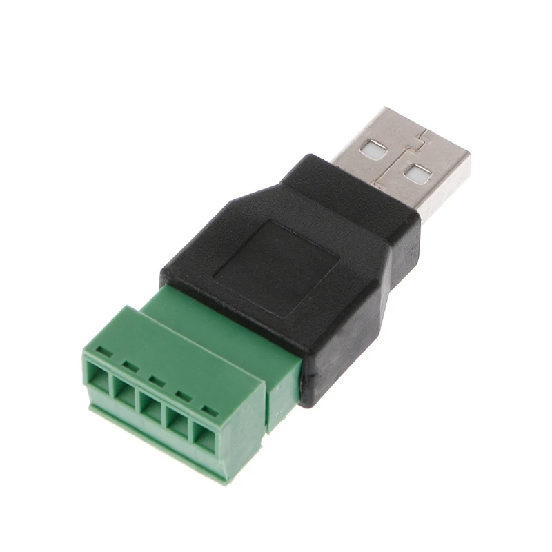 USB 2.0 نوع A ذكر/أنثى إلى 5P برغي ث/درع محطة محول القابس موصل