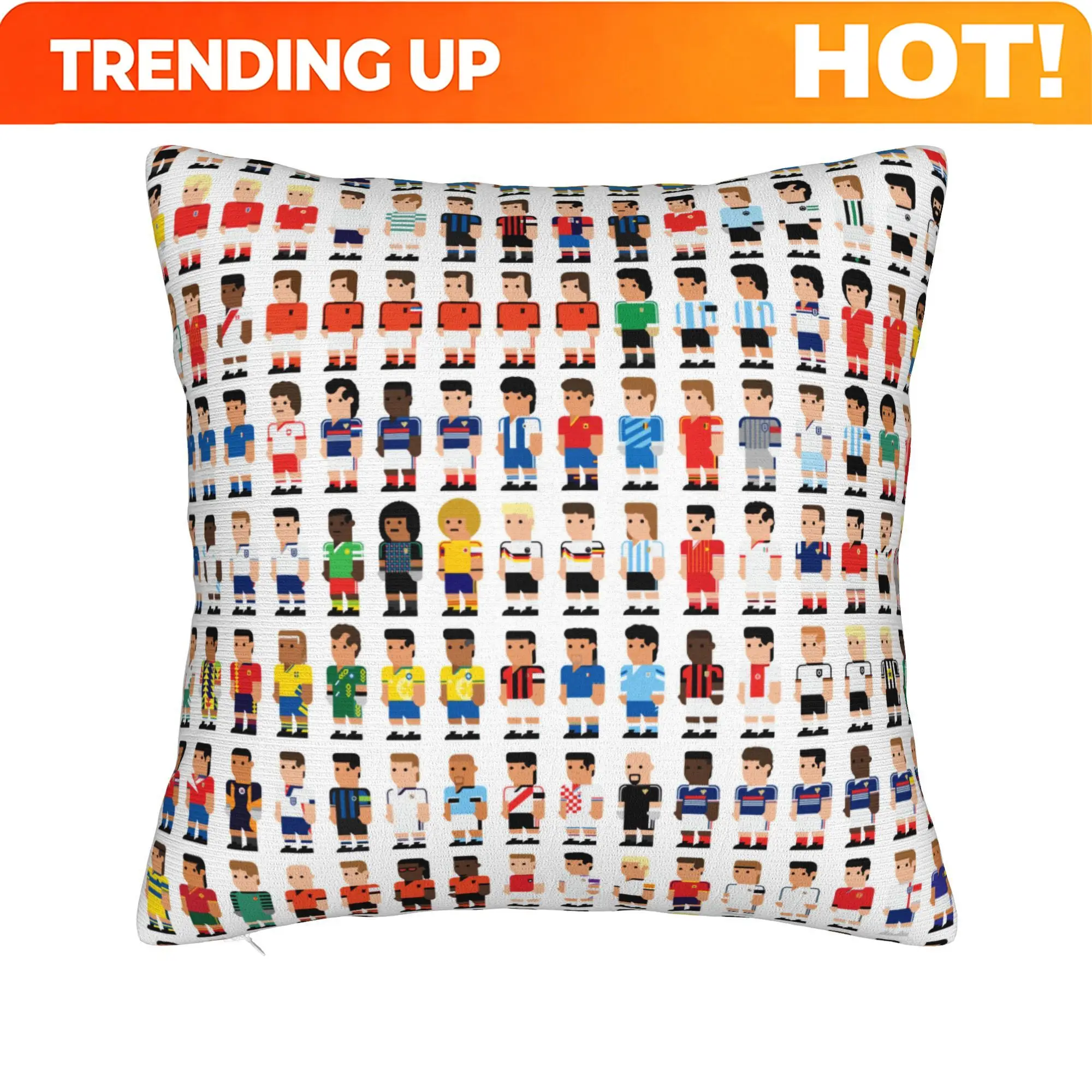 Customize Throw Pillowcase Featuring Soccer Legends, Designed for Stylish Home Decor And Seasonal Updates with Double-Sided Prin
