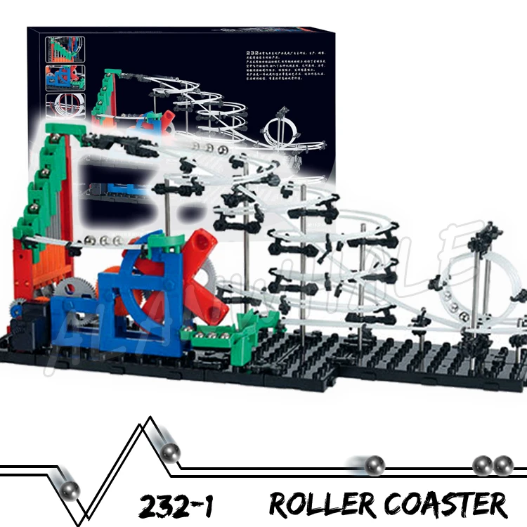子供のための迷路レースジェットコースター,電気エレベーターモデル,大理石のレール,ギアドライブ階段,ビルディングセット,ローリングボール彫刻,860cm
