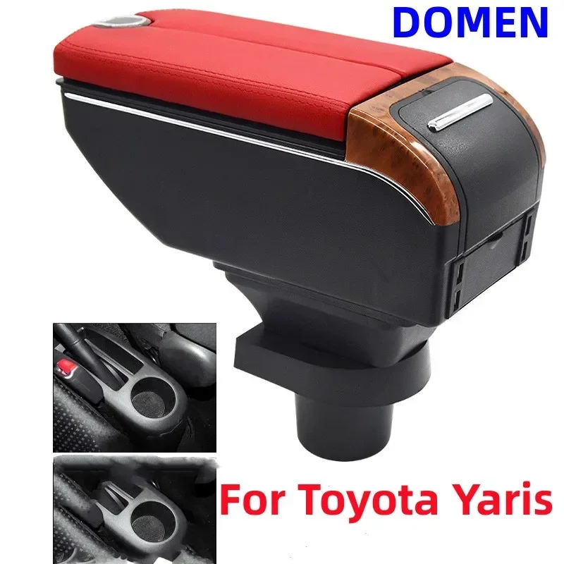 

New Storage Box For Toyota Yaris armrest box special perforated center armrest box original USB Charging