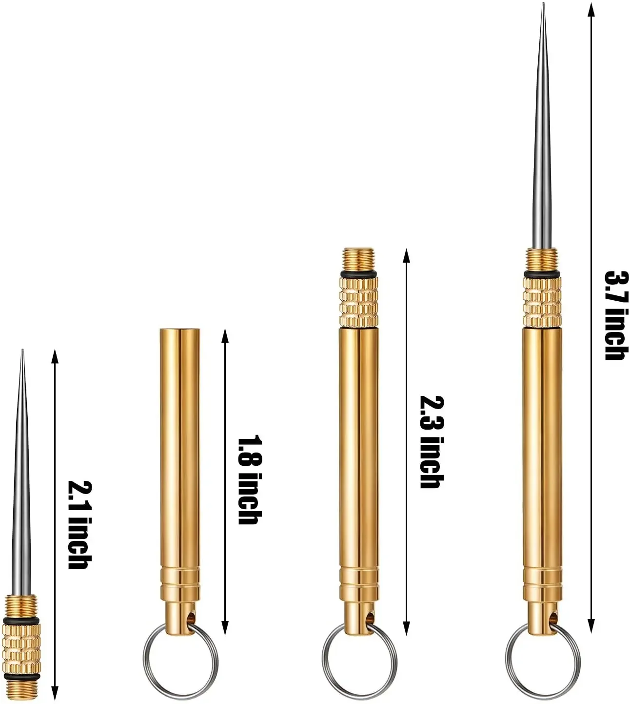 Portable Outdoor Tool Titanium Alloy Toothpick Brass Creative Combination Stainless Steel Portable Toothpick Fruit Toothpick