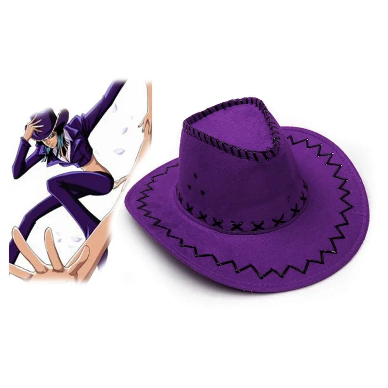 Anime Nico Robin Cosplay kapelusz zachodni kapelusz kowbojski dwa lata temu czapka przebranie na karnawał akcesoria nakrycia głowy halloweenowy