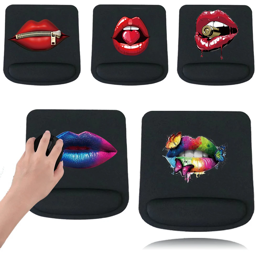 

Mouse Pad Ergonomic Wrist Rest Comfortables Support Non Slip Mice Mat Mouth Serie for PC Laptop Computer Mouse Mat