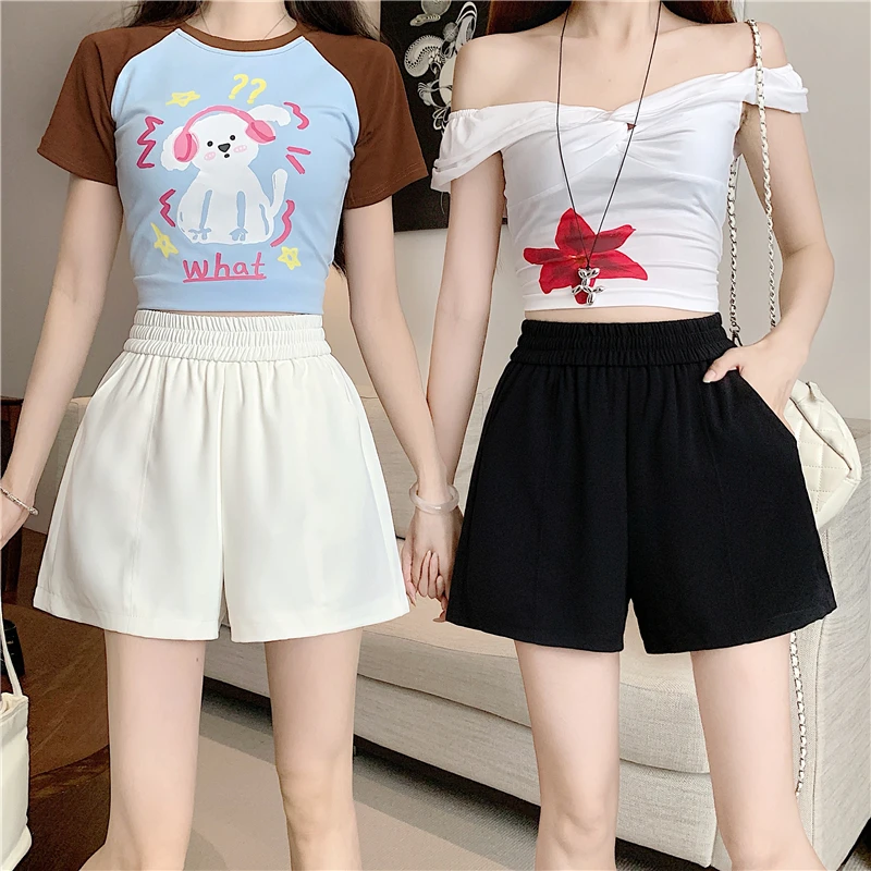 2026 Women's Suit Shorts Casual A-Line Loose Slimming Wide Leg Pants Small Design Sensation Fashionable Office