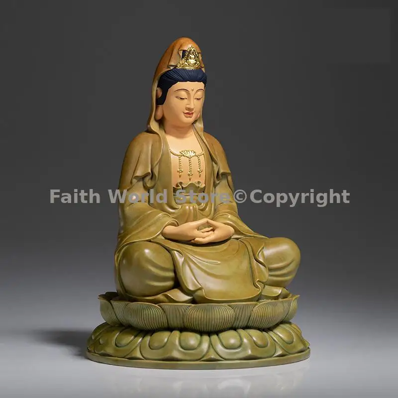 

limited edition Buddhism Bronze Sculpture Dharma Buddhist Dhyana Zen Boutique Decoration Guanyin Buddha bless safety health