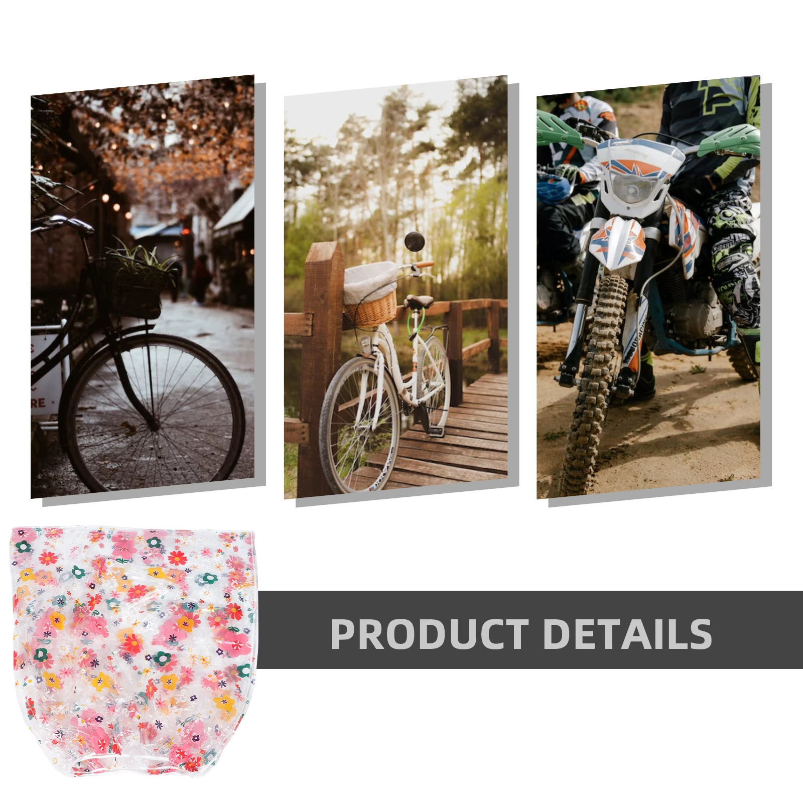 

Bike Dustproof Cover Peva Scratch Free Waterproof Motorbike Rainproof Protective Cover Outdoor Storage Bike Protector
