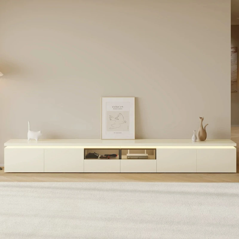 LTT floor-to-ceiling living room household cream wind small apartment solid wood storage locker modern and simple