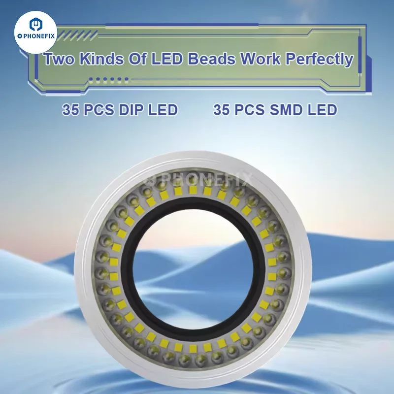 Imagem -05 - Microscópio Polarização Anel Lâmpada Elimina a Reflexão de Luz Forte para Binocular Trinocular Stereo Microscópio Iluminação
