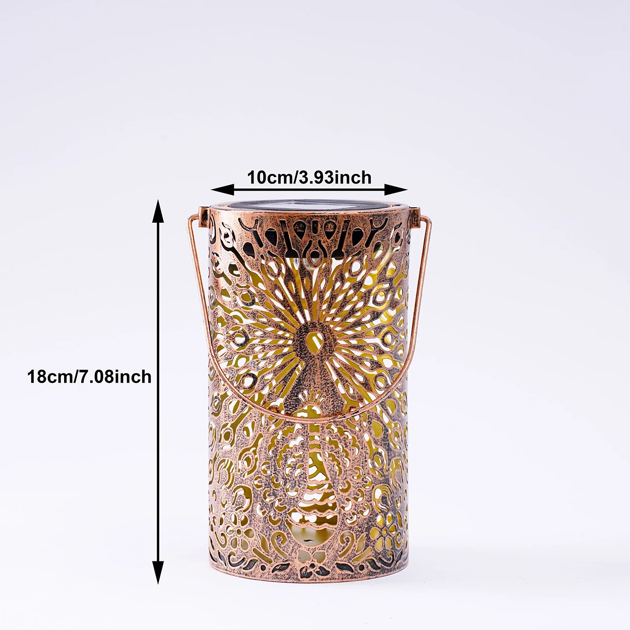 1PC Peacock Peony Solar Lantern Outdoor, Flower Garden Light with Auto On/Off, Waterproof Solar Powered for Yard/Patio Decor