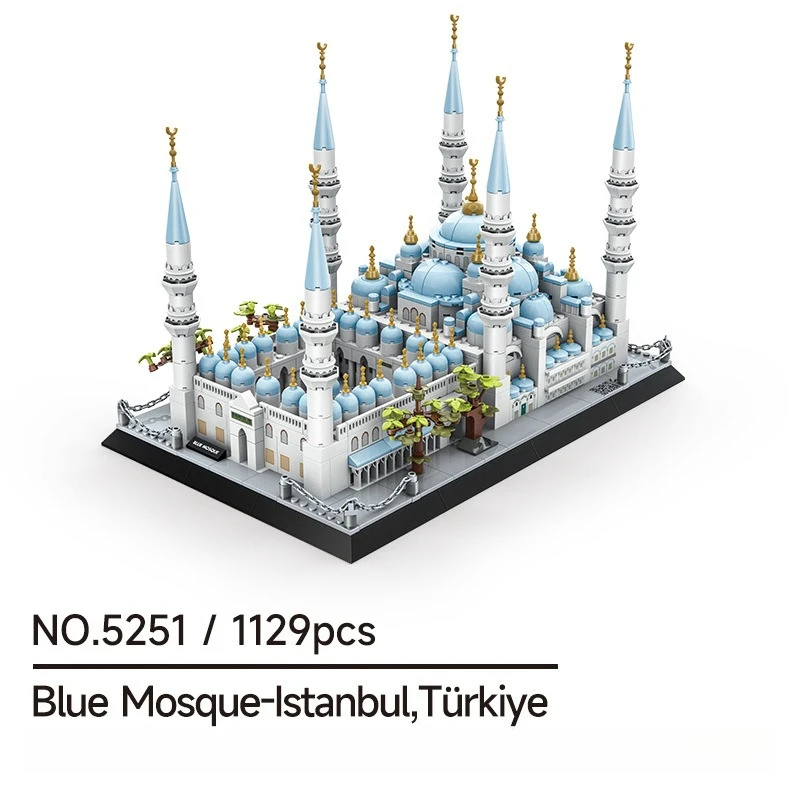 1463PCS Creatieve Sheikh Zayed Grand Moskee-Abu Dhabi Bouwstenen Architectuur Bouw Bricks Speelgoed Cadeau Voor Volwassen Kinderen