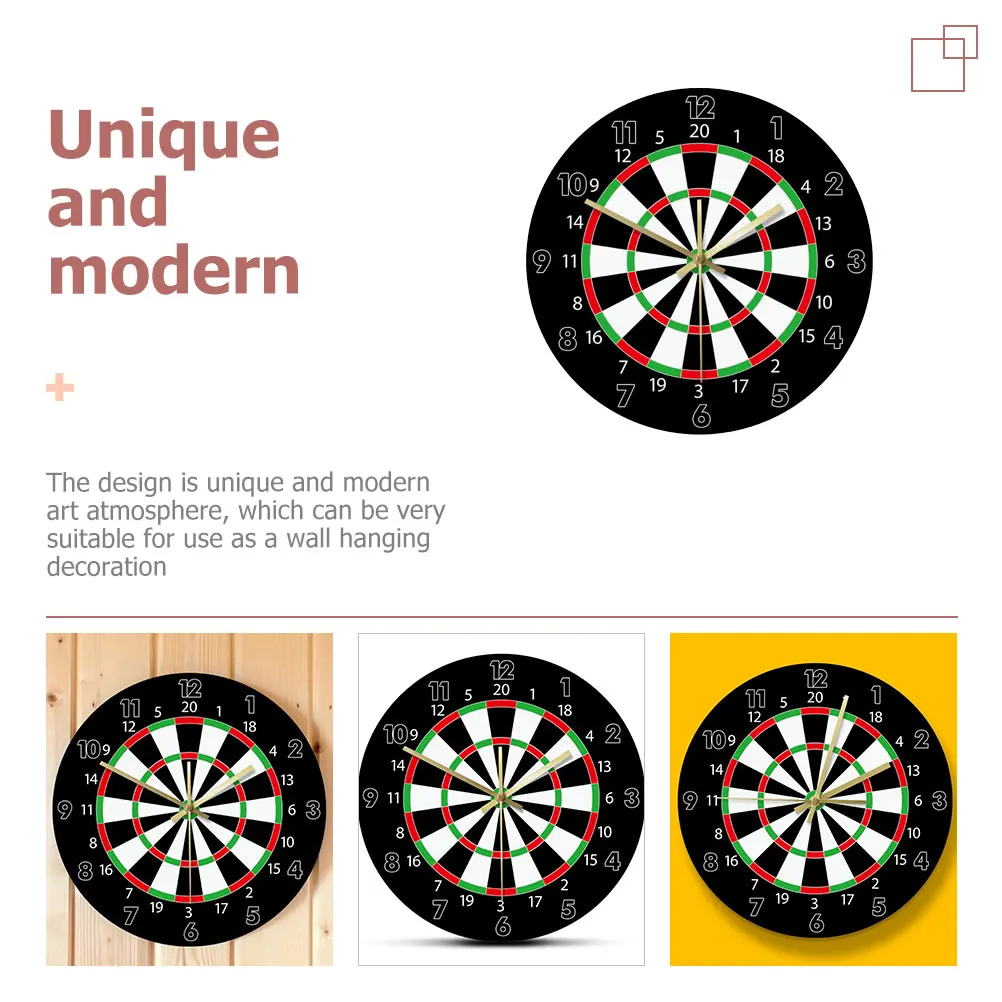 

Darts Wall Clock Home Decor Large Black Novelty Wall-mounted Living Room Decoration Hanging Acrylic Decorative