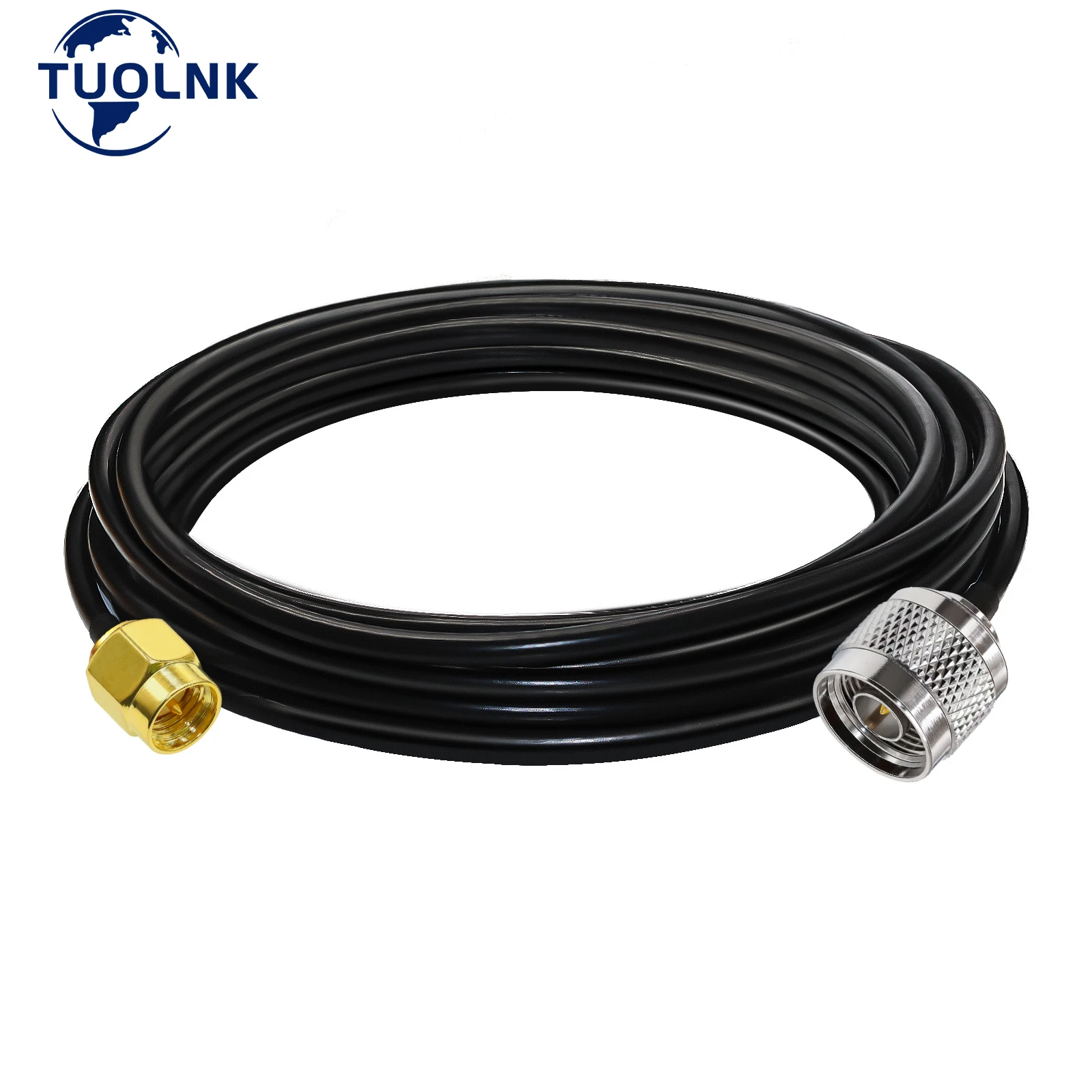 SMA to N Coax Cable RG58 Low Loss WiFi Antenna Extension Cable SMA Male to N Male Coaxial Cable 30cm 50cm 1M 2M 3M 4M 5M