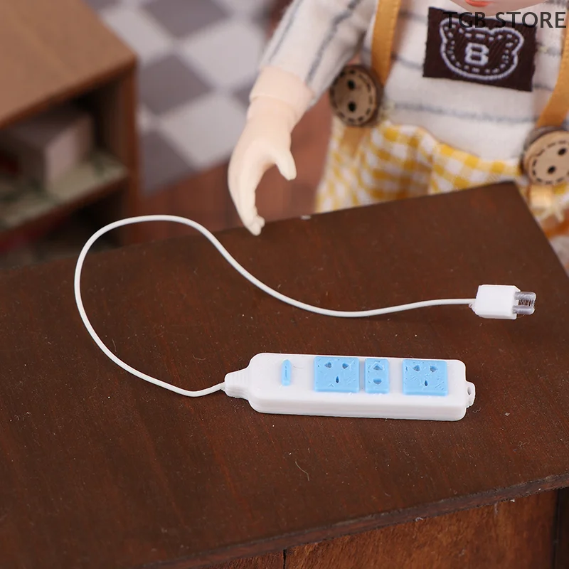 1 個 1/12 ドールハウスソケットケーブル付きモデル家電アクセサリードールハウス装飾子供ふり遊びおもちゃ