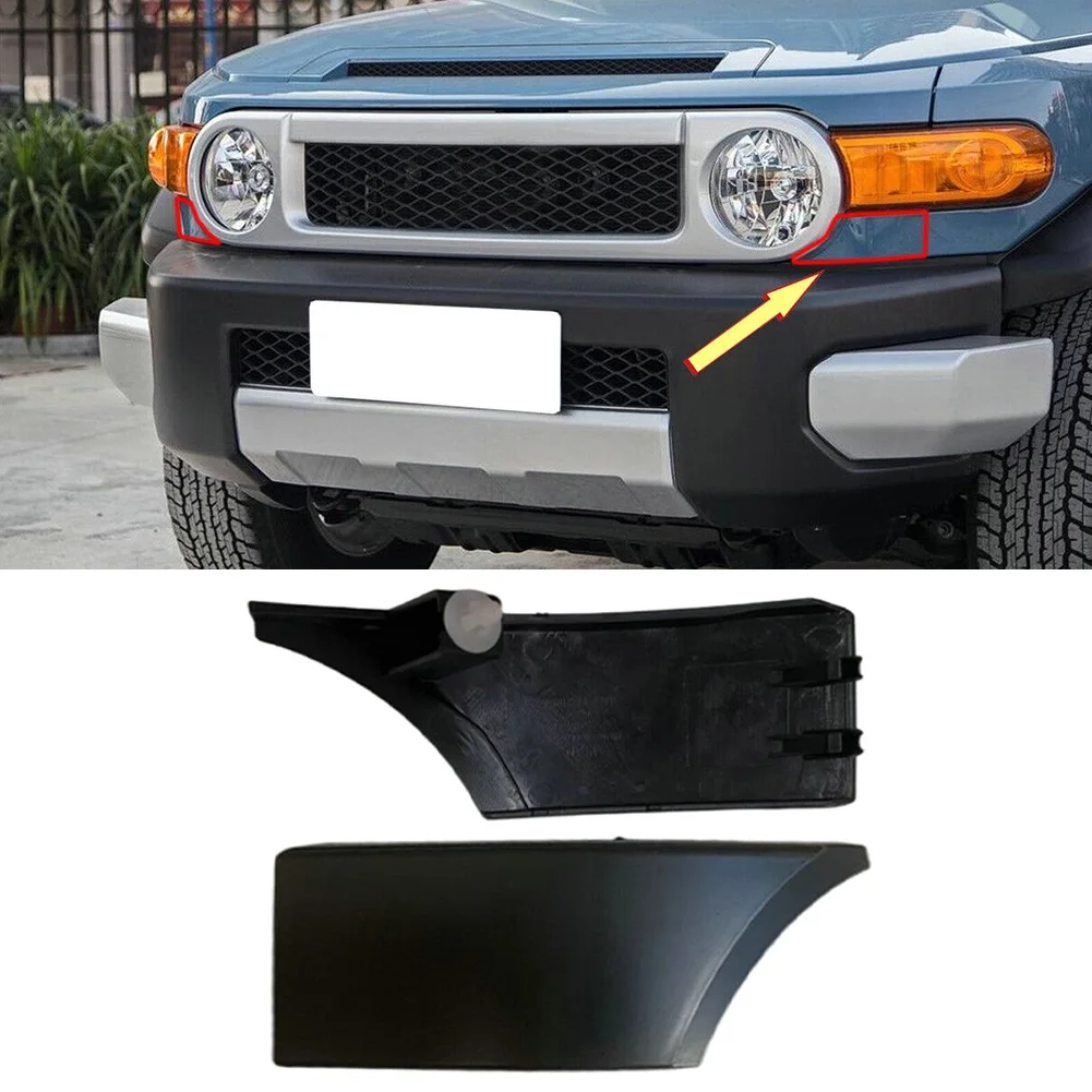 1Pair Front Bumper Grille Headlight Lower Filler Trim For Toyota FJ Cruiser 2007-2014 Under The Headlight Trim Strip Spray Black