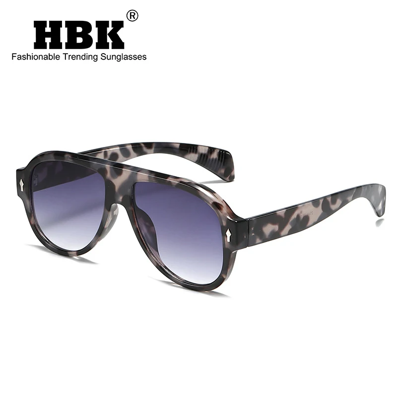 

HBK Men Oversized Square Sunglasses Women Fashion Retro Popular Pilot Sun Glasses Aviation Luxury Eyewear UV400 Shandes Goggle