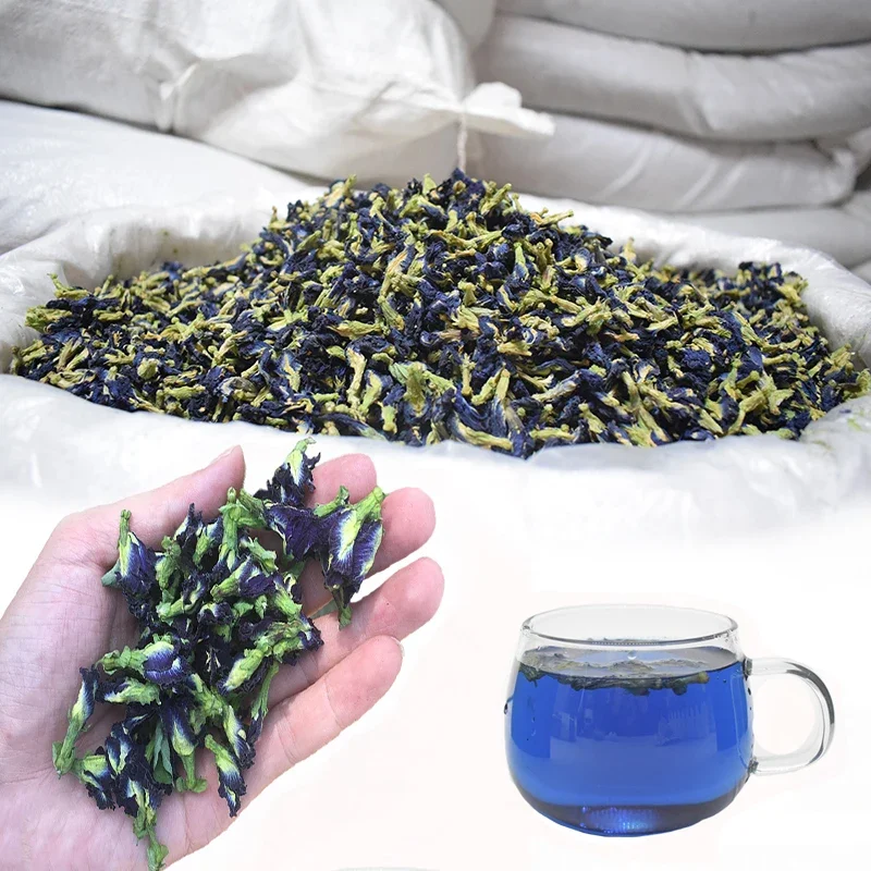 500g/1500g/bag Clitoria Ternatea Tea.Blue Butterfly Dried Pea tea.Dried Clitoria kordofan pea flower.Thailand.kitchen toy