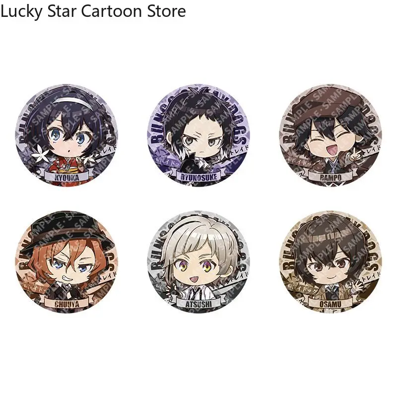 Nakahara Chuuya Nakajima Atsushi Dazai Osamu Akutagawa Ryunosuke Edogawa Ranpo Laser Emblema Pin Mochila Broche Botão de Roupas