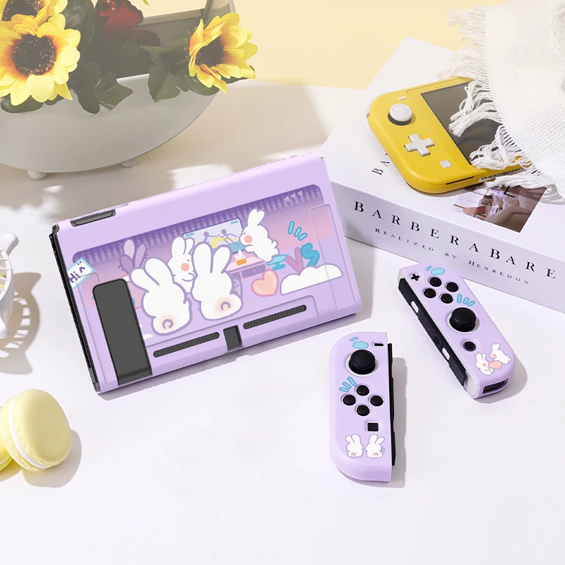 Rabbit Paper Race  Protective Case for Switch Oled, Soft TPU Slim Cover for Nintendo Switch Console,NS Game Accessorie