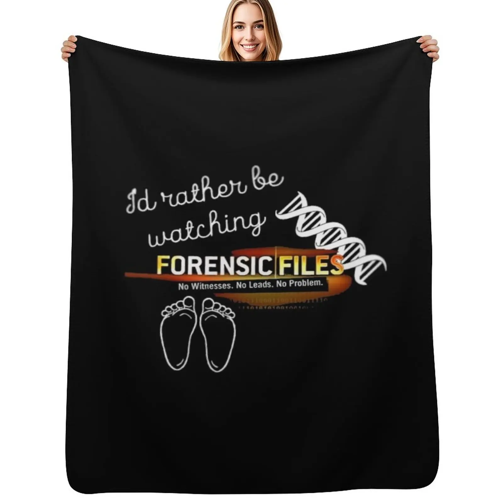 

I'd Rather be Watching Forensic Files Throw Blanket Hair for sofa valentine gift ideas Blanket