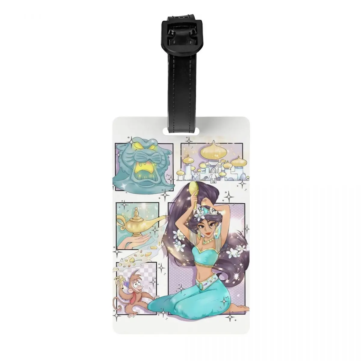 

Багажная бирка с милым мультяшным изображением Аладдина, защита конфиденциальности, багажные бирки, дорожные сумки, этикетки для чемодана