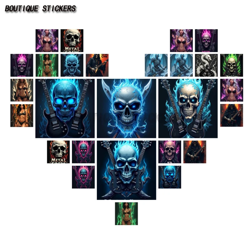 

Car Stickers Metal Music Joystick Waterproof Vinyl Stickers Rock Motorcycle Laptop Wall Stickers