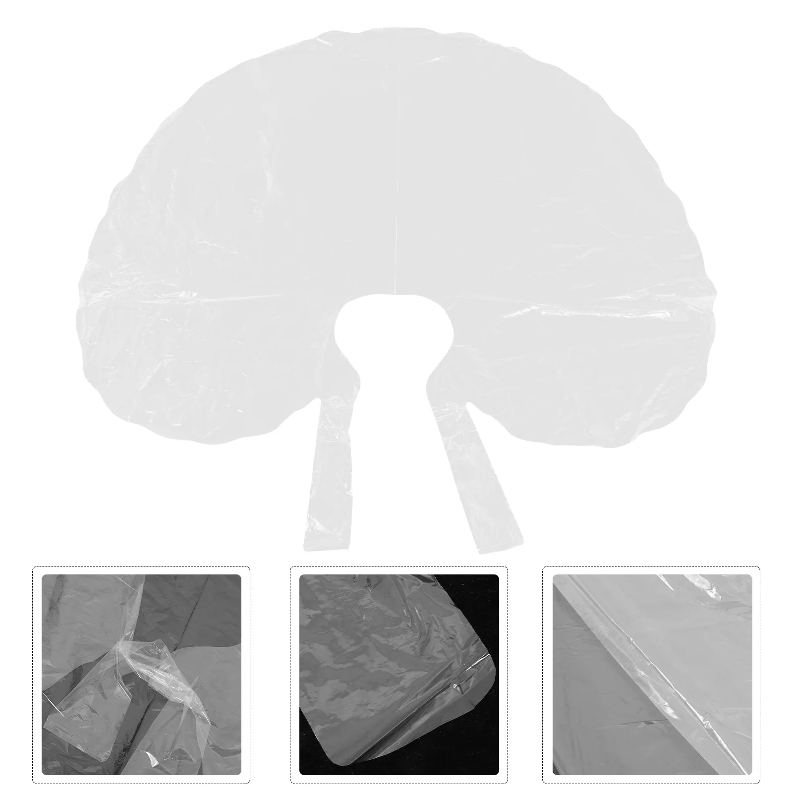 

70Pcs Disposable Heart Shaped Cape for Hair Dyeing Salon Use Clear Waterproof Protection for Coloring Perming Cuts Stylist and