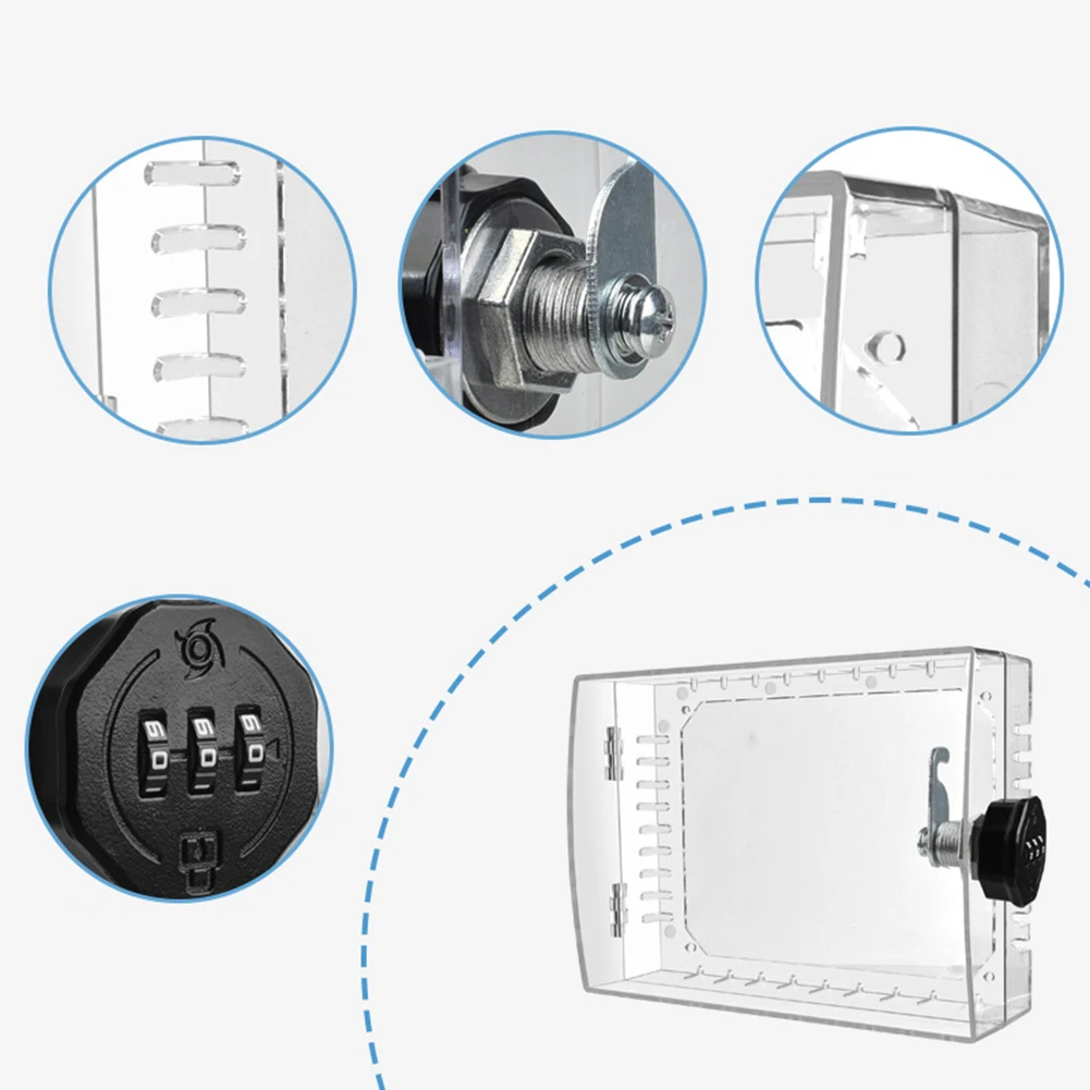 For Thermostat Security Combination Lock Box Password Protection Energy Efficiency Management Transparent Thermostat Protection