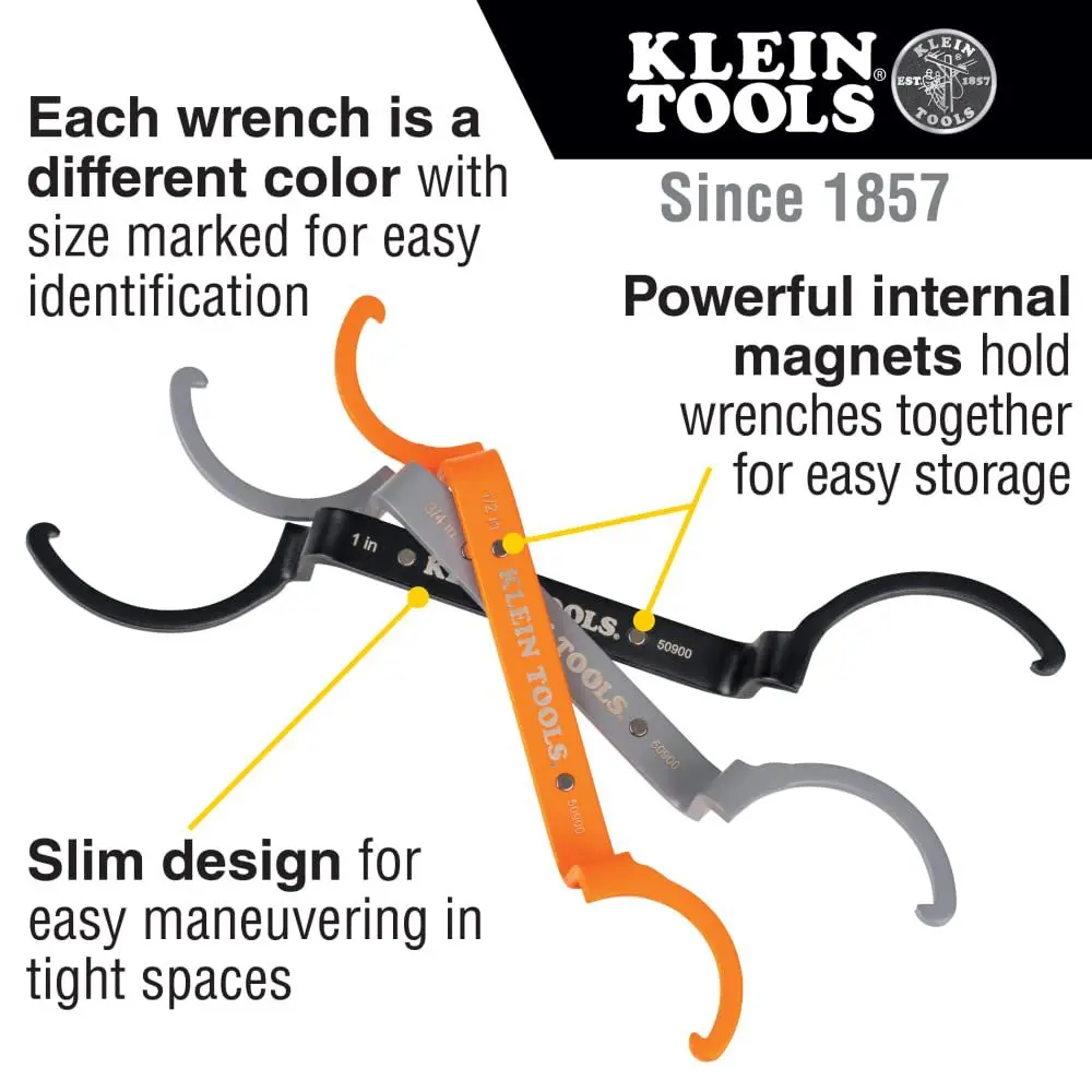 

Heavy Duty 1Pc Catheter Locking Wrench Kit Crescent Magnetic Wrench Three Commonly Used Sizes in One Tool