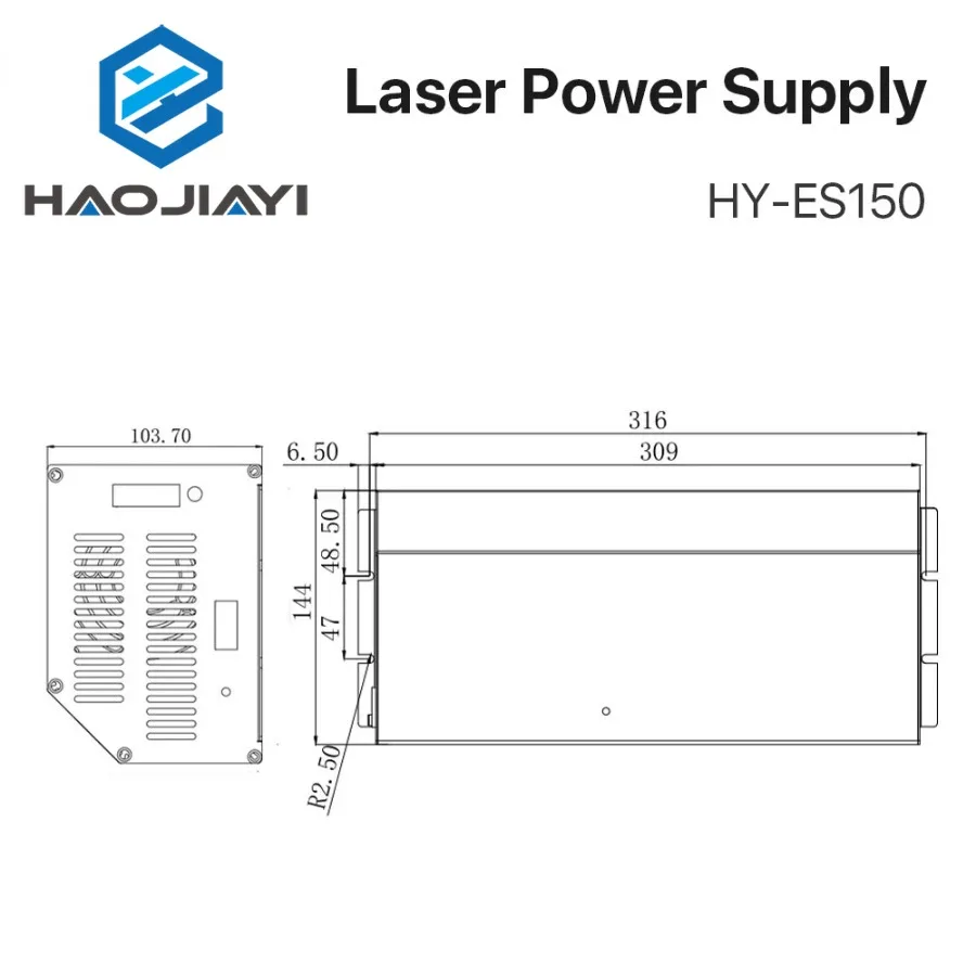 150-180W CO2 Laser Power Supply for CO2 Laser Engraving Cutting Machine HY-Es150 ES150 Es Series