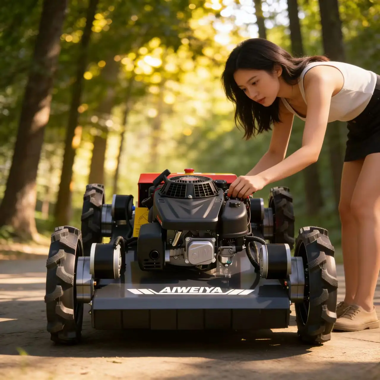 

Customized petrol 4-stroke horizontal bar Wheeled Lawn Mower Hand Push Self Propelled Residential Greening Tool