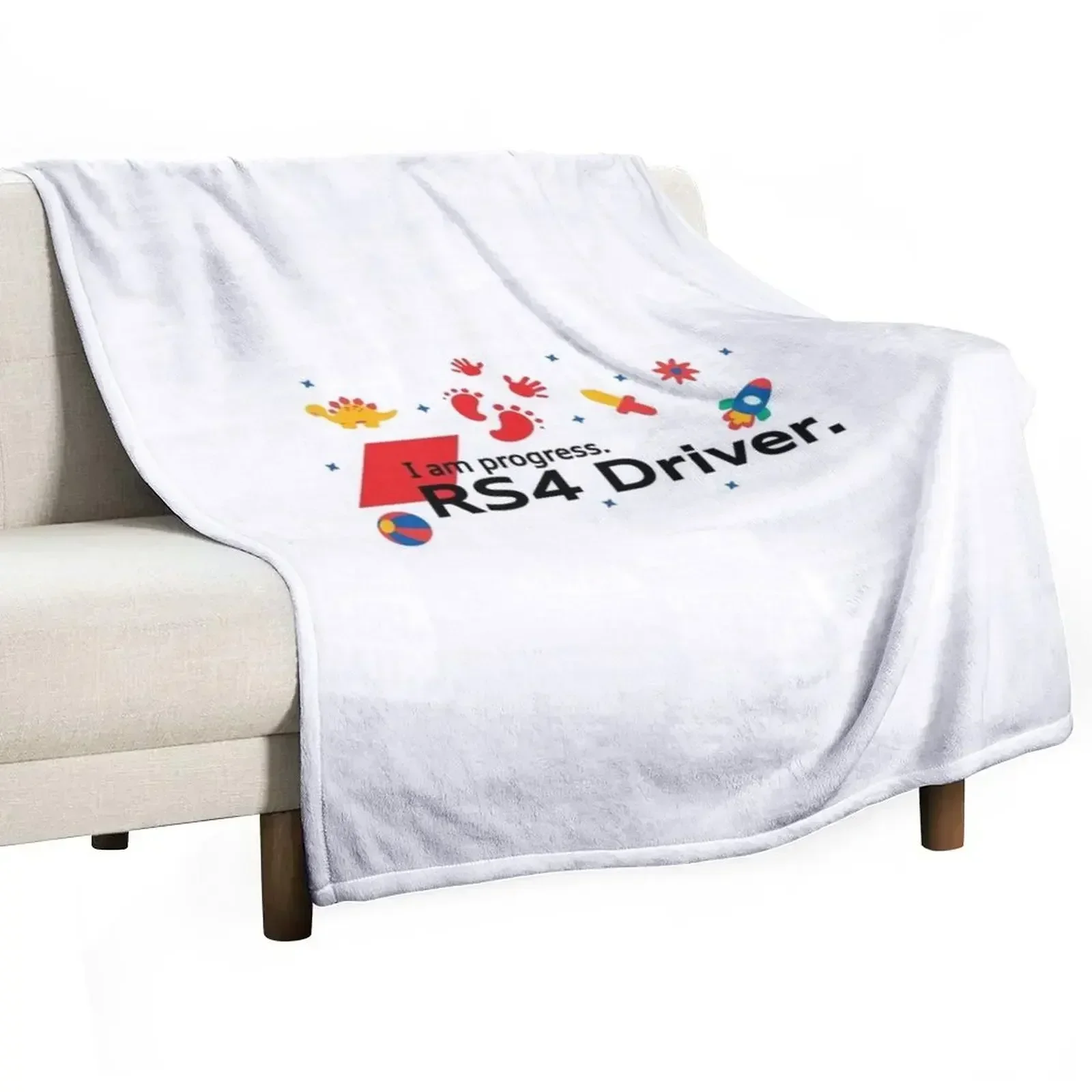I am progress RS4 driver Throw Blanket Nap Bed linens Flannels Decorative Sofa Soft Plush Plaid Loose Blankets