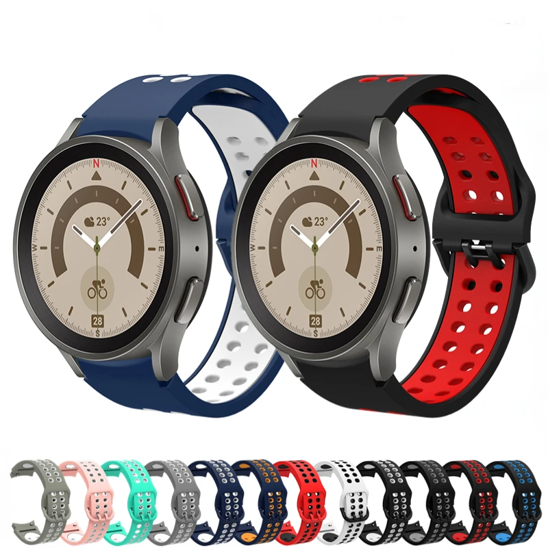 Silicone strap For Samsung Galaxy watch 7 6 5 4 40mm 44mm 45mm sports breathable wristband For Galaxy 6 4 Classic 47mm 46mm 43mm