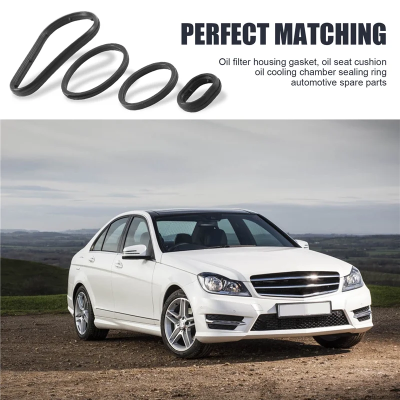 Superior-2711840380 para mercedes m271 w204 c180 c200 e200 slk junta da carcaça do filtro de óleo/detector de junta do radiador de óleo