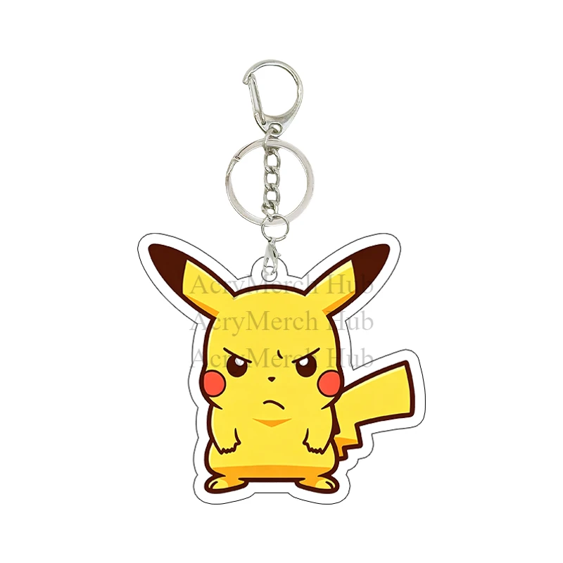 Pikachu Pocket Monsters Acrylic Keychain Kawaii Bag Wallet Expression Pendant Cartoon Surrounding Decoration Girlfriend Gifts view 5