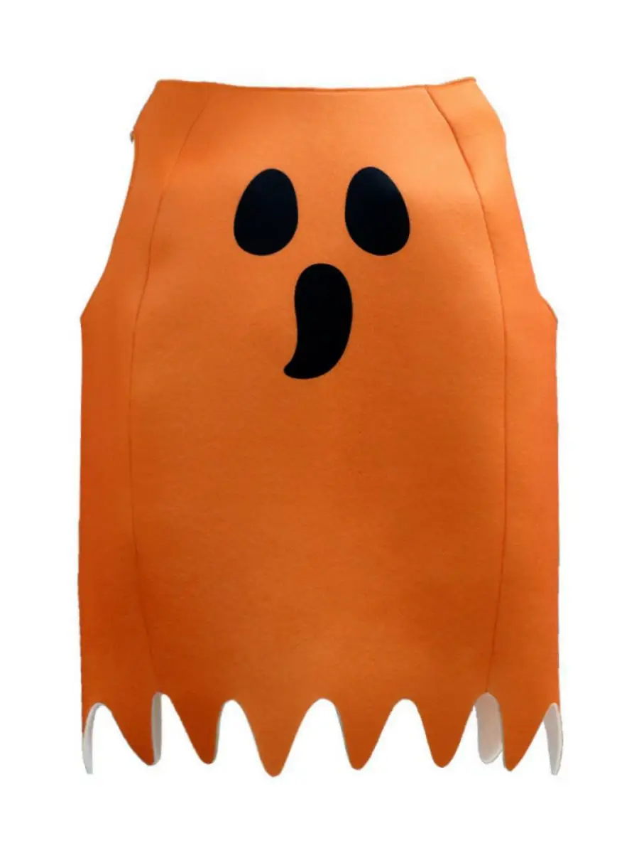 Nieuw Halloween-kostuum uit 2025 Spook Speelse toneelvoorstellingkleding Gepersonaliseerde print Prestatiekleding Polyestermateriaal