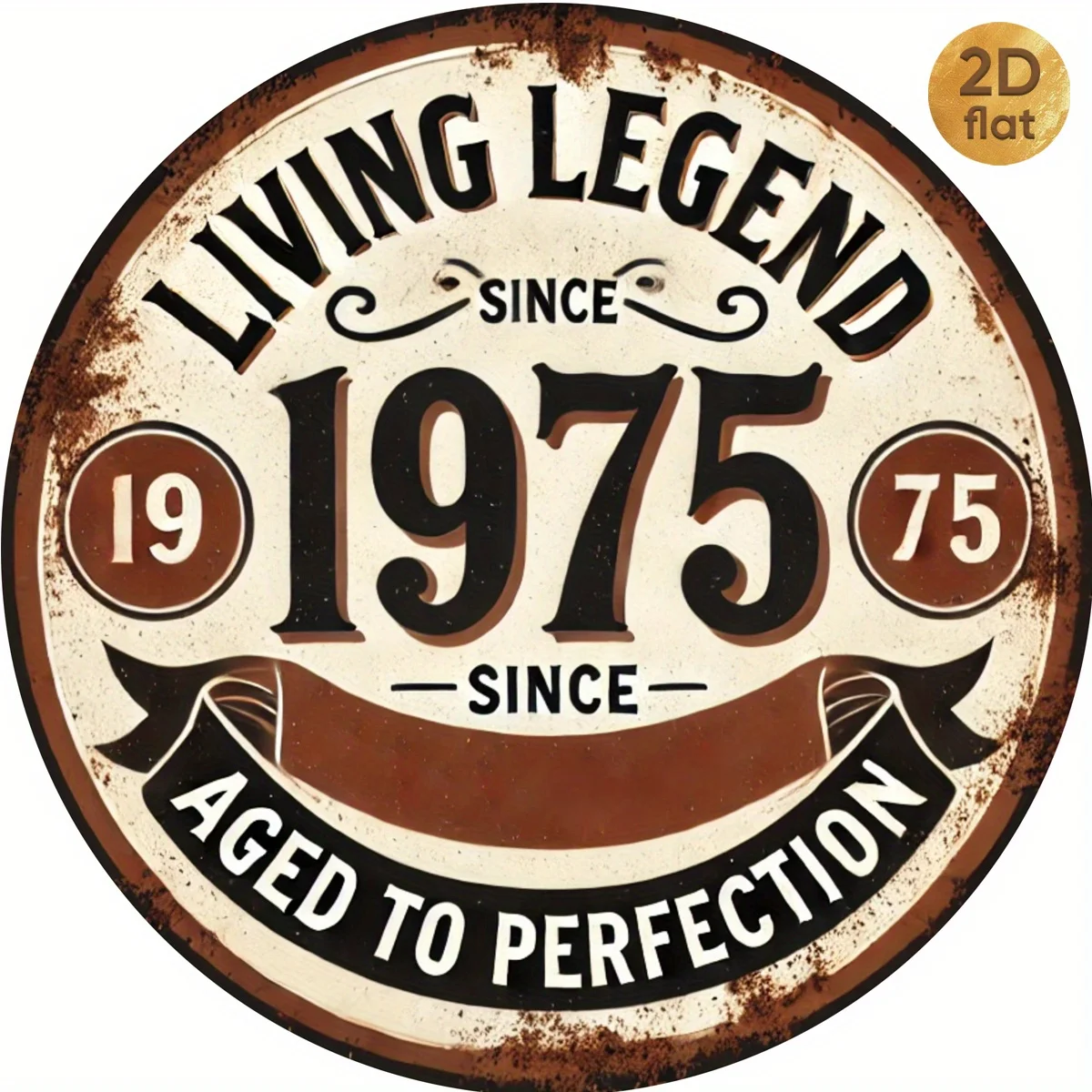 2D Flat, 1pc 20x20cm Metal Iron Sign 