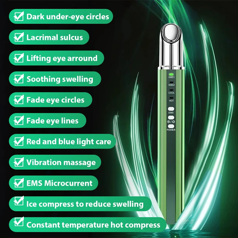 5 In 1 Electric Eye Massage ปากกาขนาดเล็กและแบบพกพา Beauty Facial สําหรับ Relax Eye Dark Circles Eye กระเป๋า Puffiness Skin Care เครื่องมือ