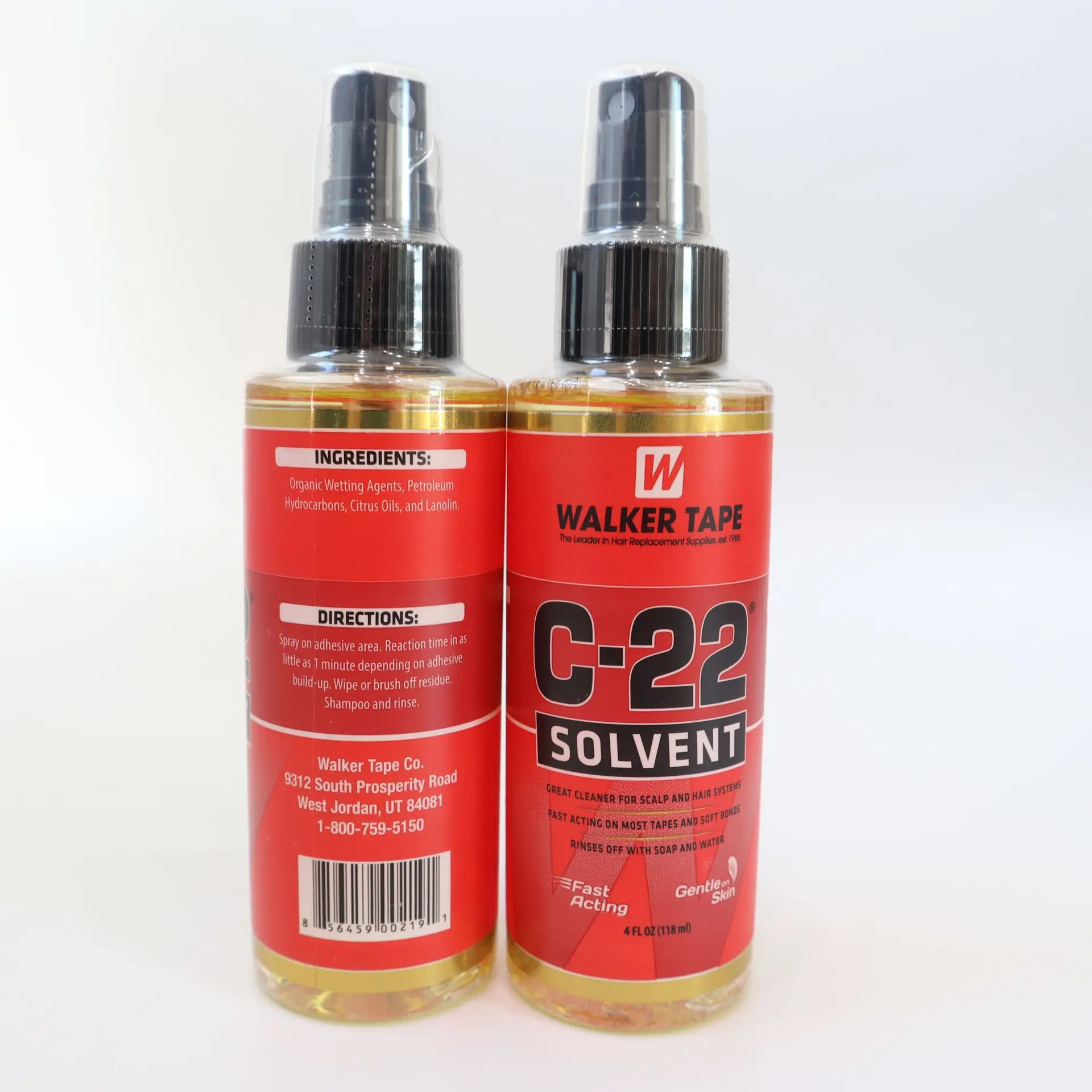 Walker Tape Glue Remover, C-22 Solvent Spray, Sistema Capilar, Removedor Adesivo, Peruca De Renda, 118ml