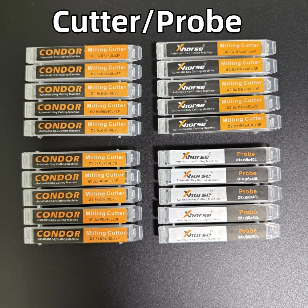 Xhorse Probe 1.0mm 1.5mm 2.0mm 2.5mm Milling Cutter for Xhorse CONDOR XC-MINI Dolphin XP005 XP007 XC002 Key Cutting Machine Tool