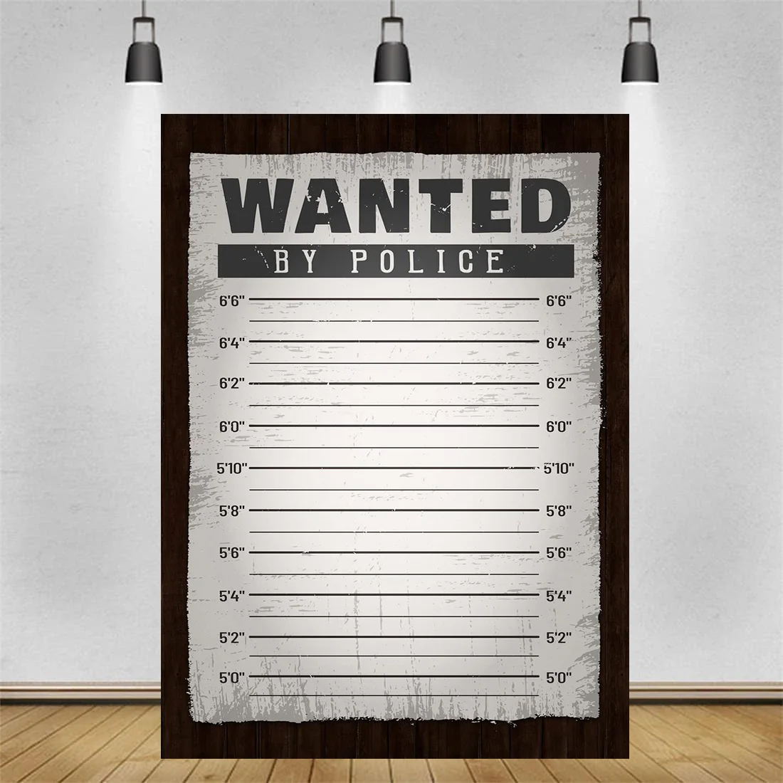 Prison Mugshot Detective Wanted Theme Background Police Height Diagrams Accurate Measurements Poster Party Night Birthday Decor