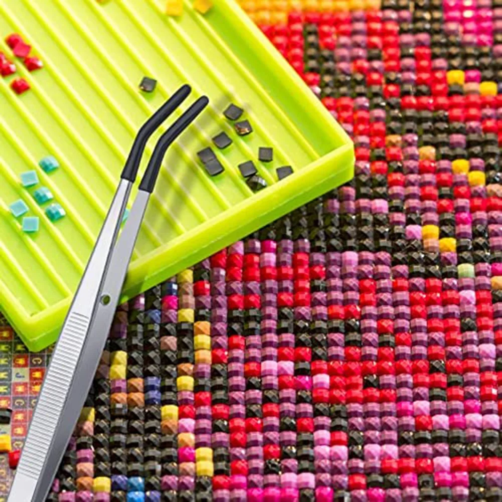 Set di pinzette da 4 pezzi con pinzette con punte in gomma Pinzette rivestite in PVC, pinzette in gomma a punta fine Pinzette in gomma a punta piatta