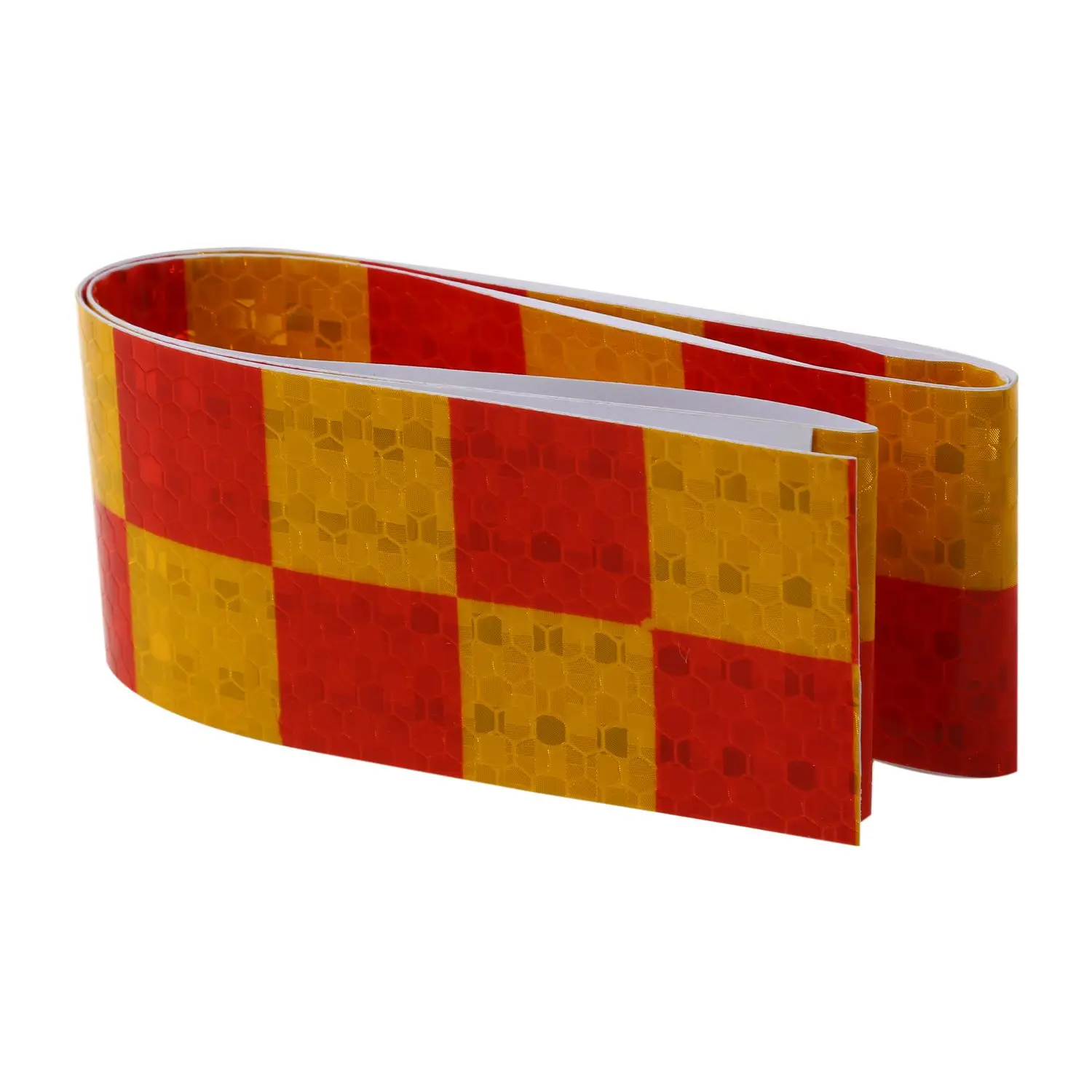 1M Reflective Safety Warning Conspicuity Tape Sticker, Red+yellow