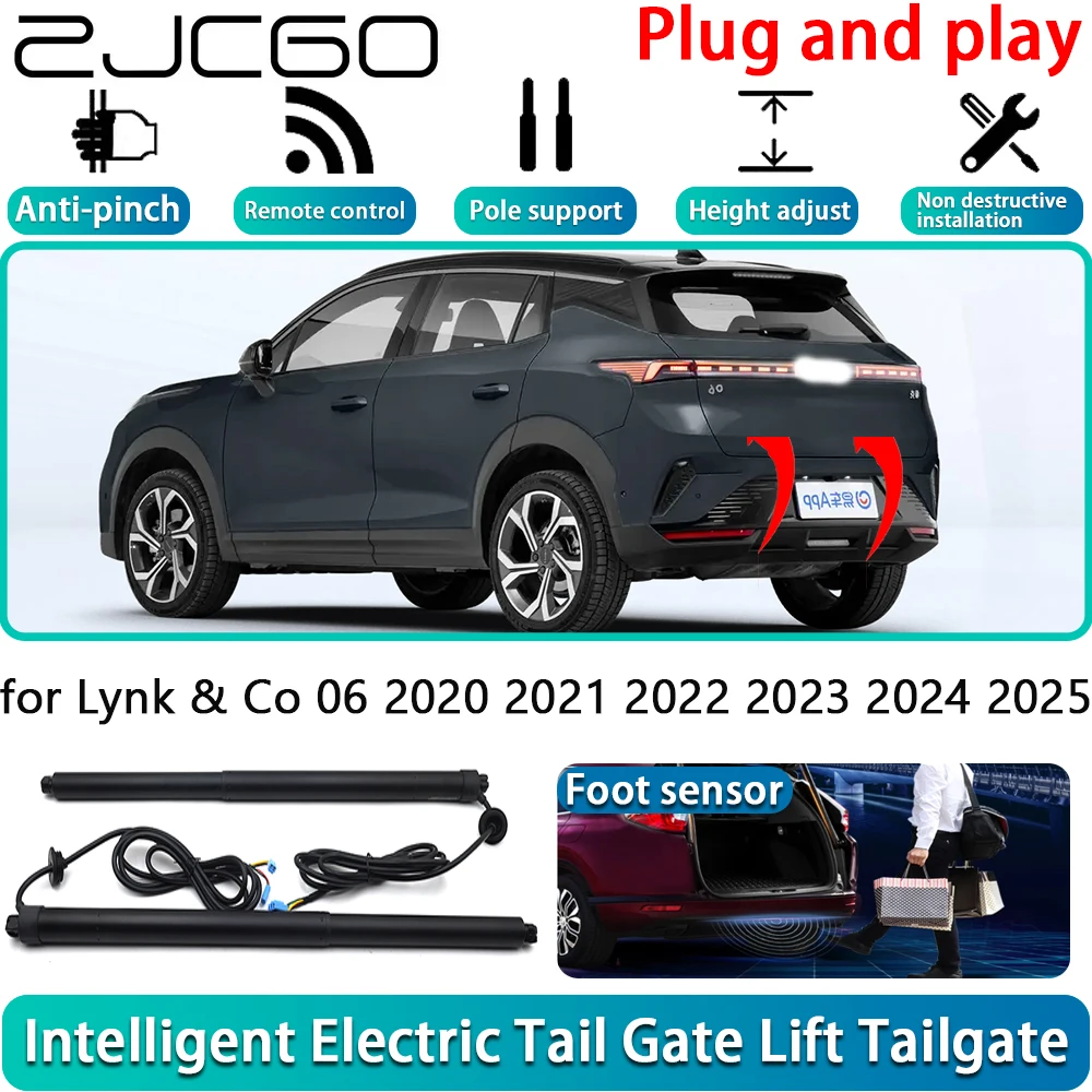 

ZJCGO for Lynk & Co 06 2020 2021 2022 2023 2024 2025 Car Electric Powered Tailgate Power Liftgate Automatic Tailgate System