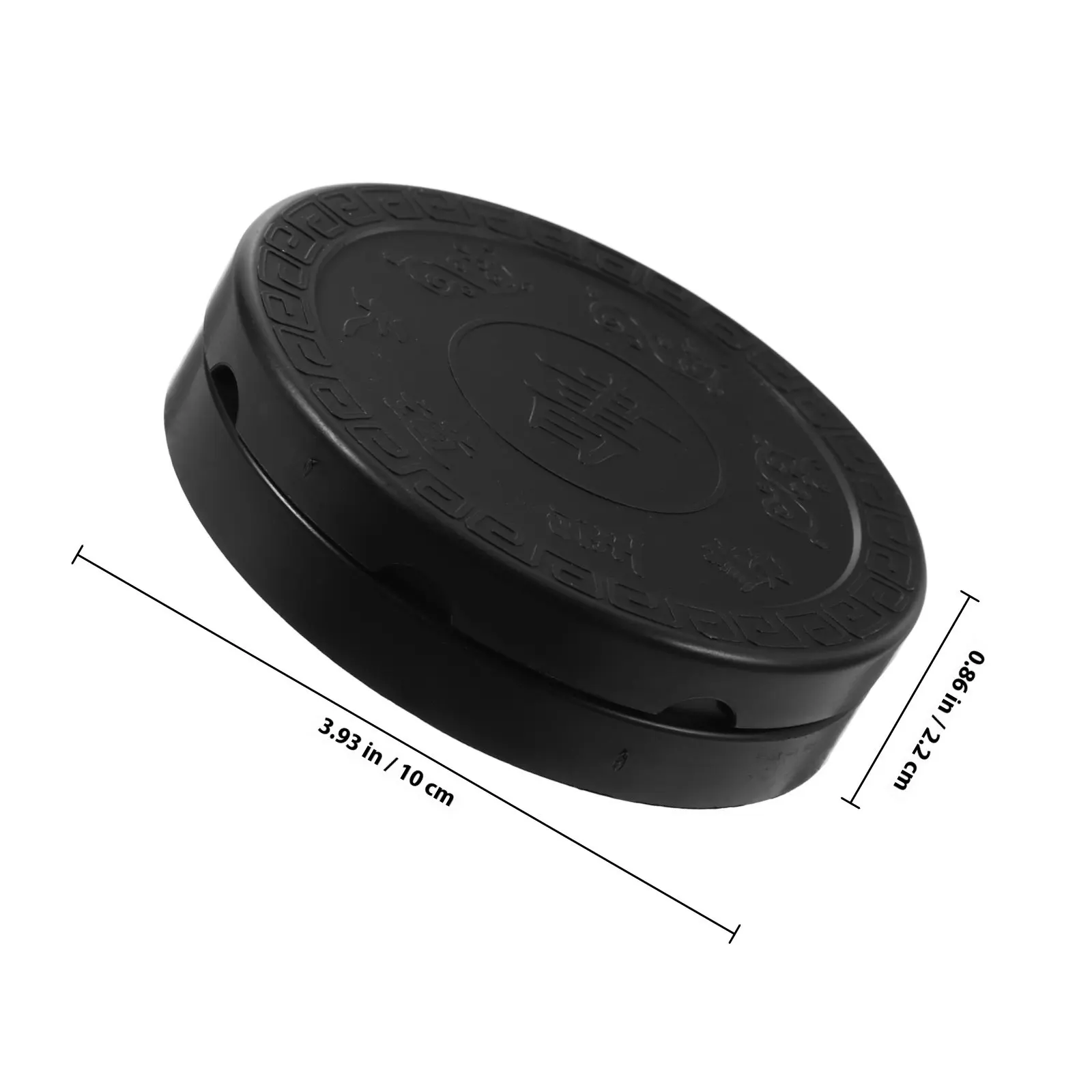 Round Tai Style Plastic for Calligraphy Ink Grinding Excellent Workmanship Beautiful Carved Design Ideal Students