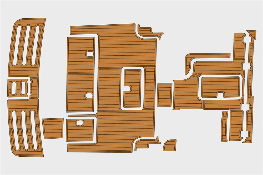 Eva foam Fuax teak seadek marine floor For 2001-2003 Tiara 38 Open Cockpit Swim Platform 1/4