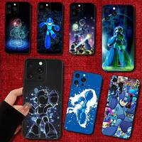 R-Rockmans Game M-Megamans Phone Case For iPhone 16e,16,15,14,13,12,11,Pro,X,XS,Max,XR,Plus,Mini Soft Black Cover