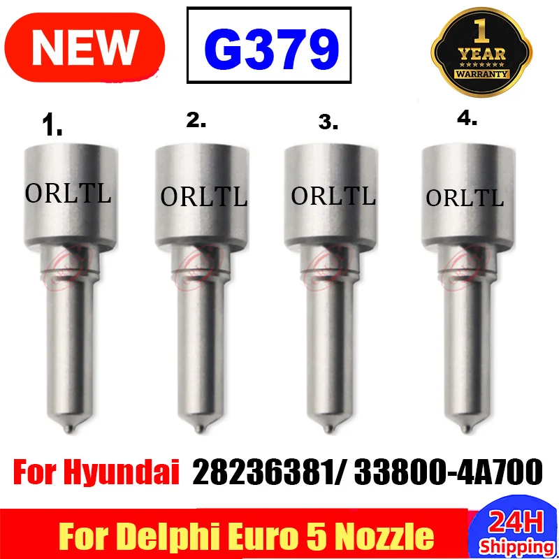 4PCS 33800-4A700 Diesel Injector Nozzle G379 H379 L379PBD L379PRD for Hyundai 28236381 338004A700 Euro 5 Delphi