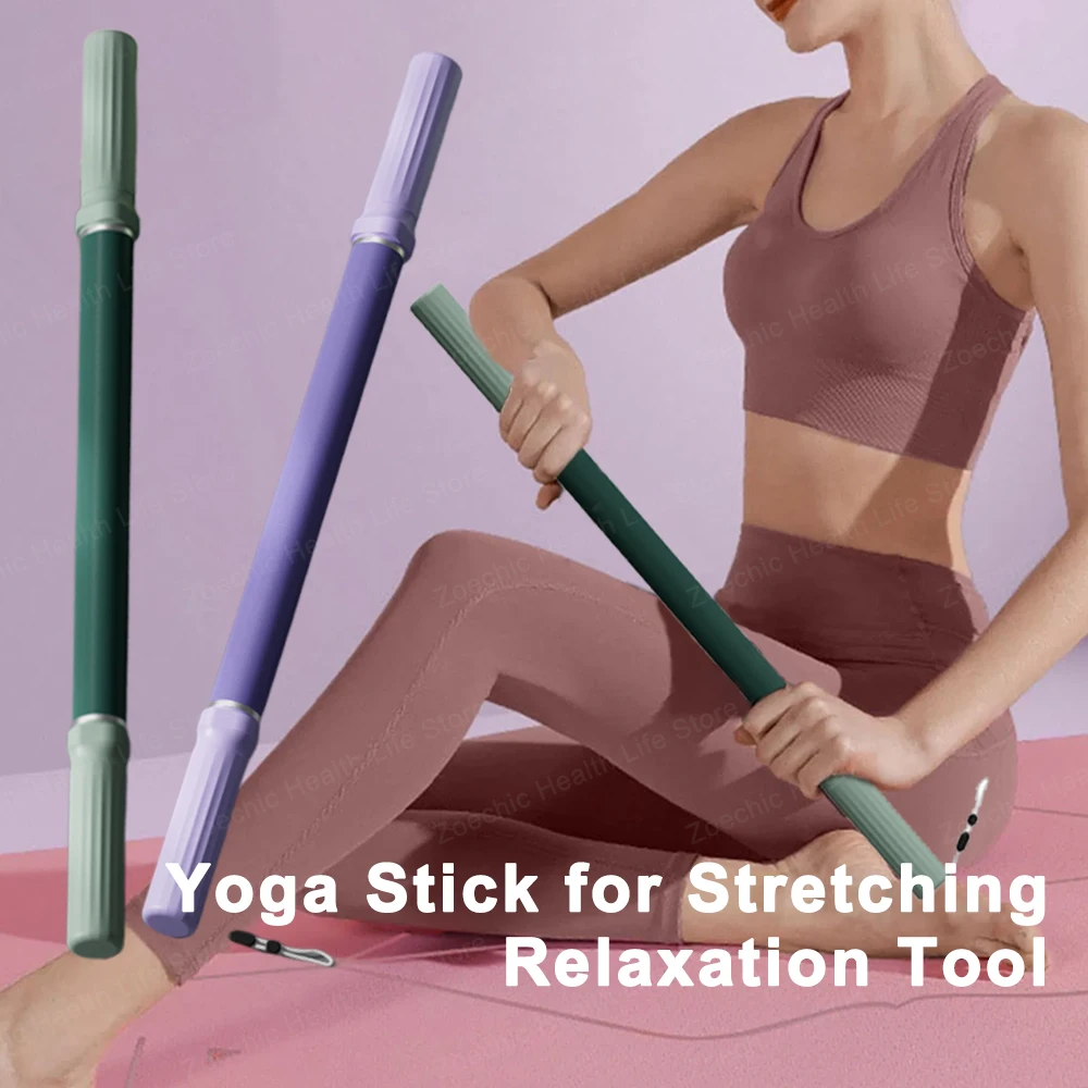 

Stick for Stretching Relaxation Tool Yoga Standing Roller Fitness Hunchback Accessory Corrector Open Back Massager Training Neck