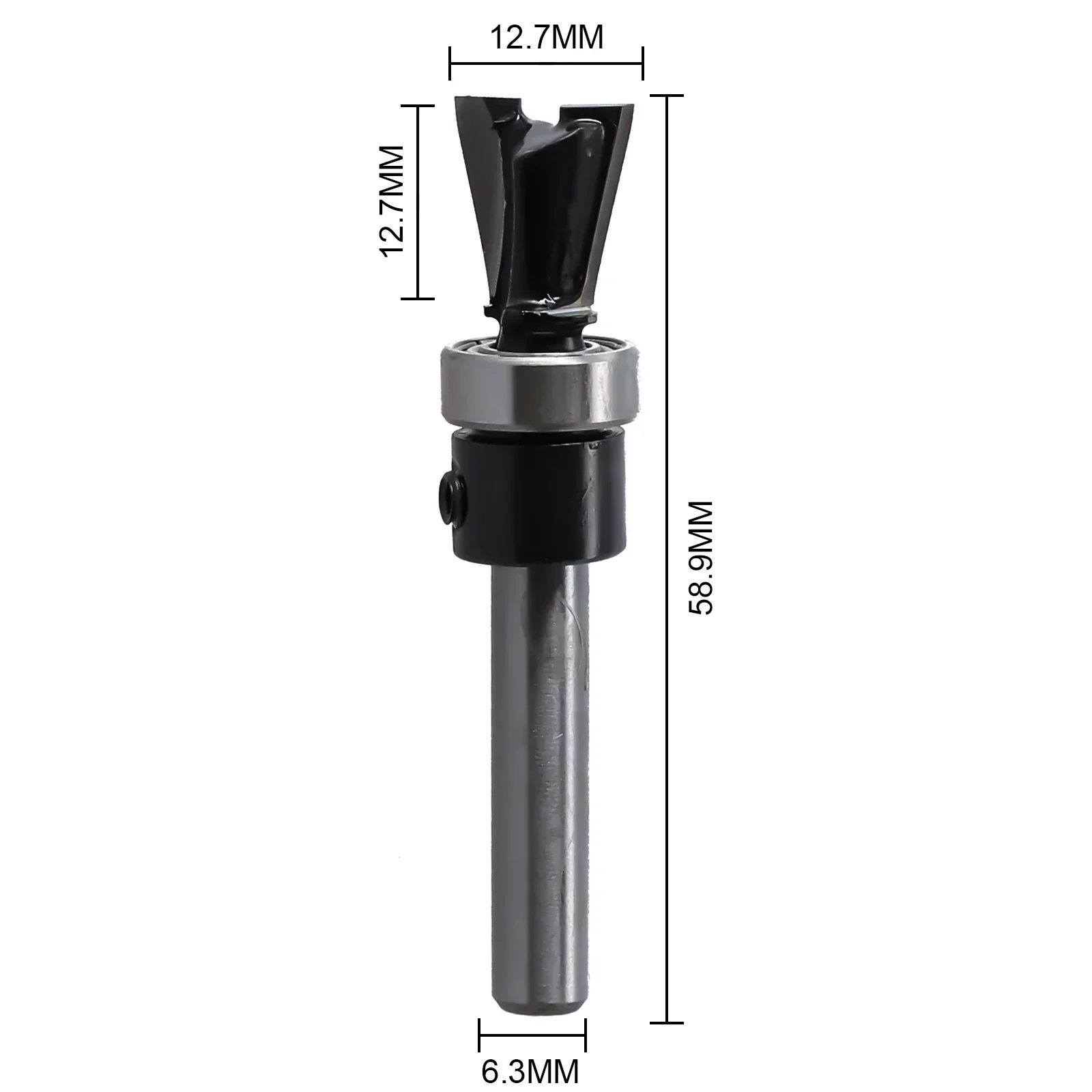 Imagem -02 - Carbide Dovetail Router Bit Grupo Haste Rolamento Inferior Cortadores para Carpintaria Pcs